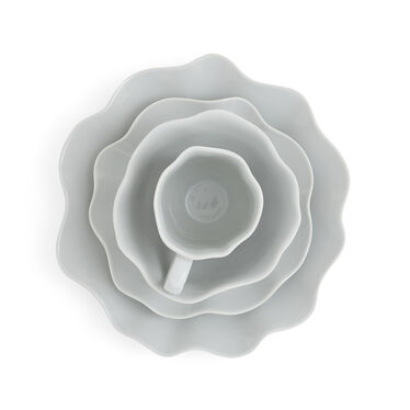 Sophie Conran Floret 4 Piece Place Setting, Dove Grey